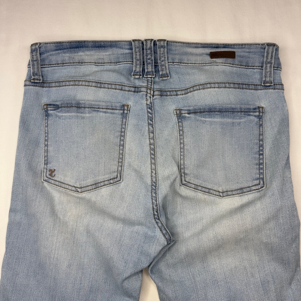 Kut From The Kloth Jeans Womens 8 Toothpick Skinny Light Blue Denim Distressed - Picture 10 of 10